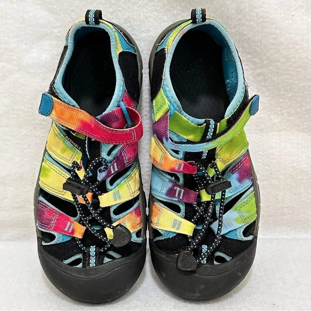 KEEN Unisex-Child Newport H2 Closed Toe Water Sandal size 4 in Tie Dye​​​​​​​